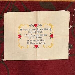 Embroidered Quote Wall Art